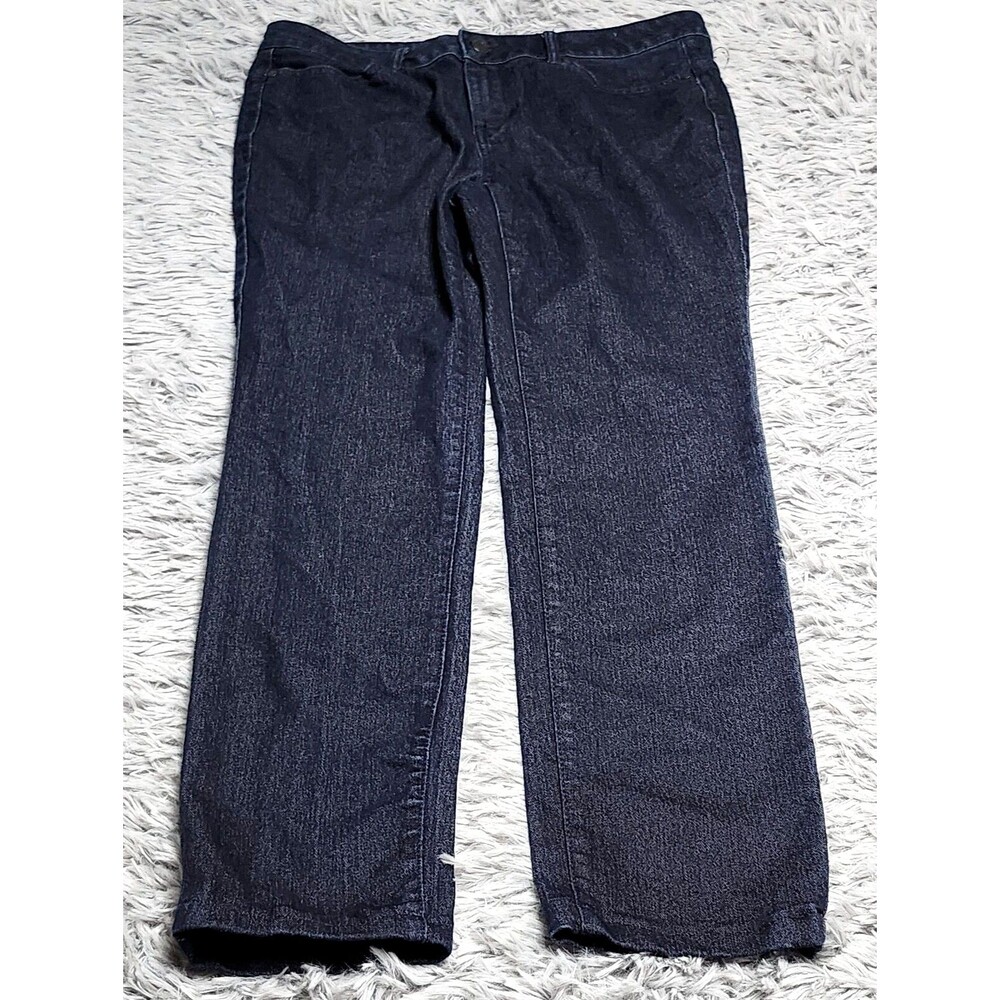 Route 66 Jeans Womens Size 28 Straight Leg Dark Wash Mid Rise Stretch 27" Inseam